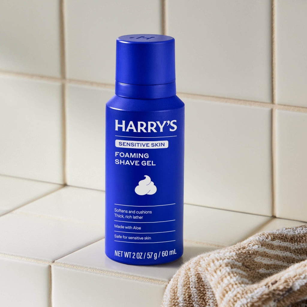 Harry's Original Shave Travel Kit / Chrome - Graphite / Shave Cream