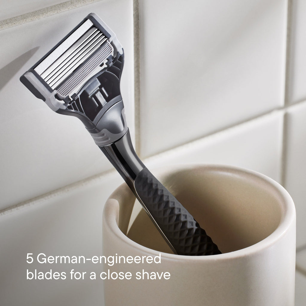 Harry's Original Chrome Shave Set / Chrome - Graphite / Shave Cream
